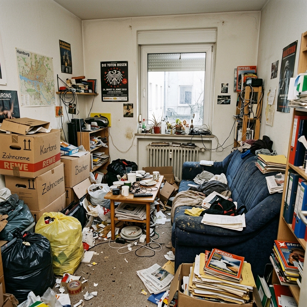 Messie Wohnung vor Entrümpelung
